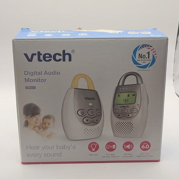 Vtech Baby Monitor DM221PU & DM221BU with Power Adapters Tested And Working - Picture 6 of 7